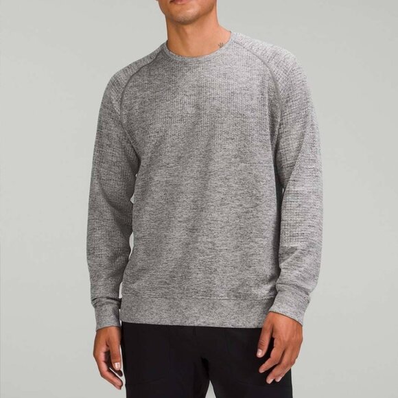 Lululemon Engineered Warmth Long Sleeve Crew -Vapor/GulG /Blk - Size XL -LM3CDES